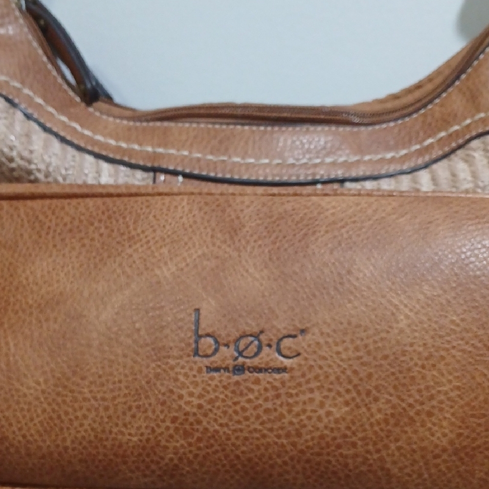 BOC Tan and Brown Women's Shoulder Bag Excellent Cond. All Man Made Materials - Picture 3 of 10